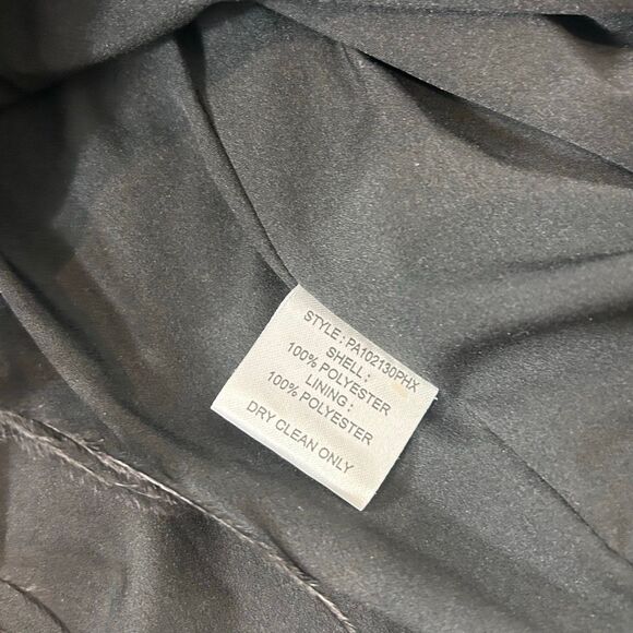 Parker Monaco Mini Dress Womens Medium Black Beaded Feather Sleeveless Cocktail - Picture 14 of 16